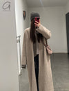 SWAYING 24 Autumn and Winter Cashmere Profile Long Coat SW-SW24AW1T103-TUO Camel